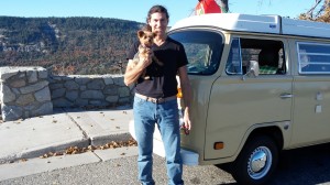 Larry & Lexie with their new VW Bus. Oct 2013